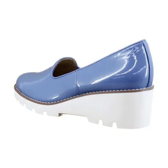Vionic Willa Wedge Captains Blue Patent - Picture 5 of 8